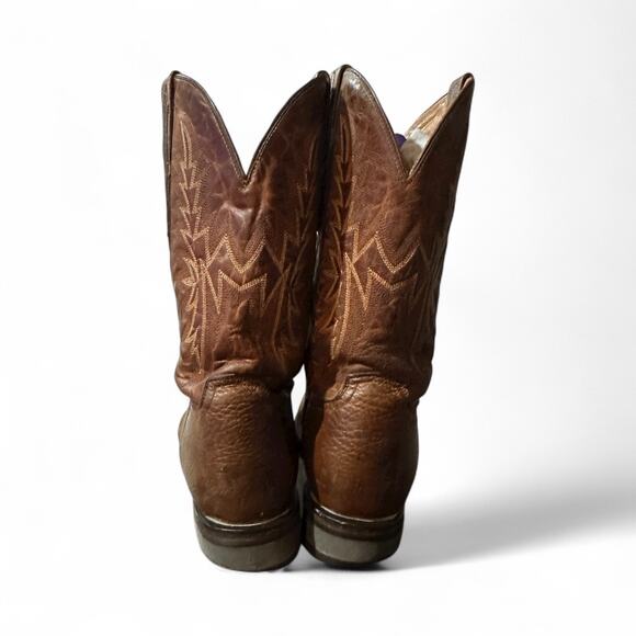 Lucchese Rudy M4090 Men's Western Brown Square Toe Boots Size 9.5 EE Used - Picture 5 of 10